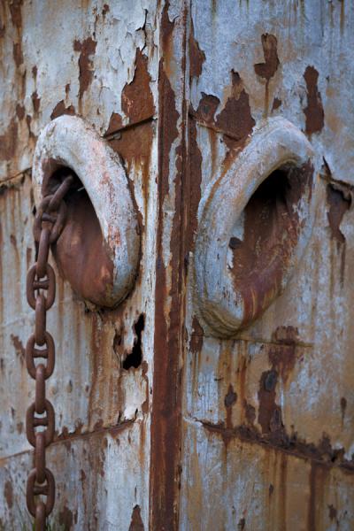 Picture of Grytviken (South Georgia and South Sandwich Islands): Rusty detail of ship at Grytviken
