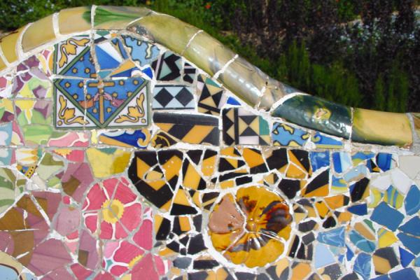 Picture of Bench of Gaudi in Park Güell, Barcelona