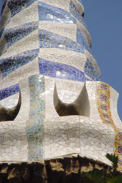 Close-up of the tower | Barcelona Gaudí art | Spain