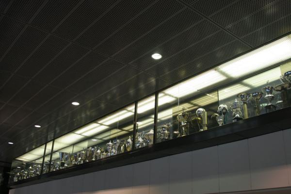 Picture of Display with cups won by FC Barcelona