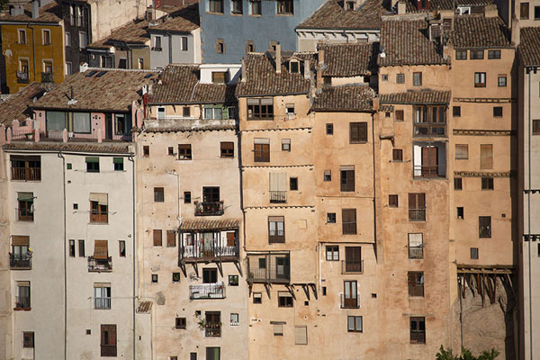 Picture of Cuenca old town (Spain): Early morning view of the skyscrapers in the old town of Cuenca