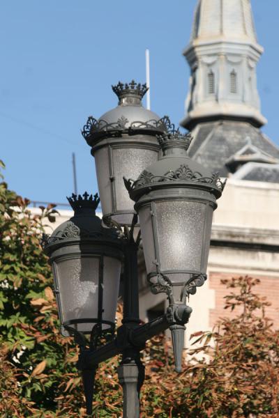 Picture of Latina, Madrid: lanterns on small square 