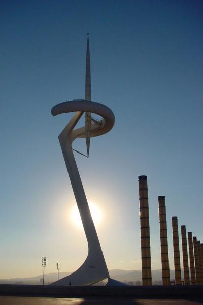 Picture of Olympic needle on Montjuic, Barcelona