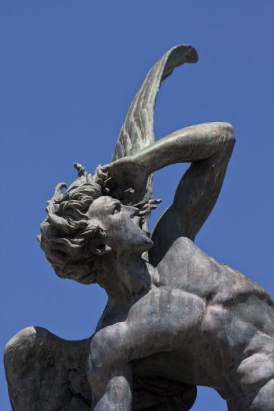 Picture of Buen Retiro Park (Spain): Fountain of the Falling Angel: detail of the sculpture