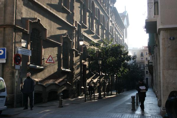 Picture of Sant Pere: sunlight falling into one of its narrow alleys