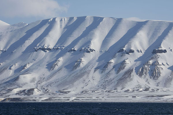 Picture of Billefjorden (Svalbard and Jan Mayen): Mountain slopes with snow surrounding Billefjorden