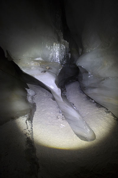 The tunnel inside the glacier | Sarkofagen and ice cave hike | Svalbard and Jan Mayen