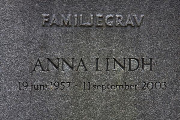Picture of Former minister of Foreign Affairs Anna Lindh is buried at Katarina KyrkanStockholm - Sweden
