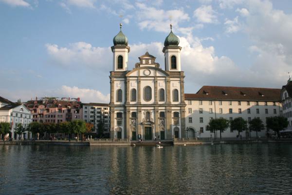 Foto van Jesuit church seen from the old townLuzern - Zwitserland