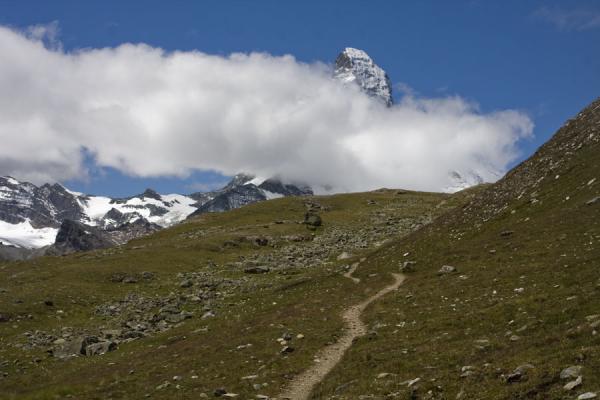 Picture of Trail and Matterhorn in a distanceMatterhorn - Switzerland