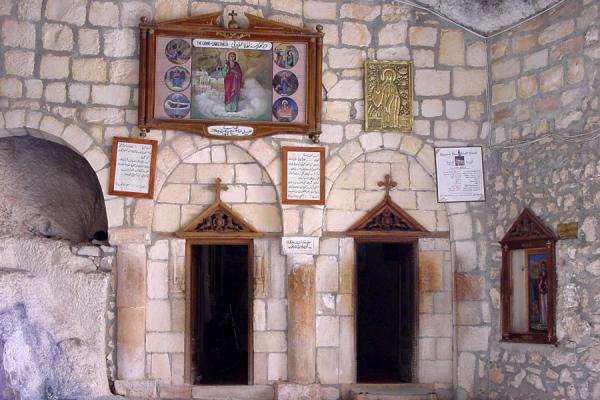 Picture of Maloula (Syria): Entrance of St. Taqla shrine, Maloula