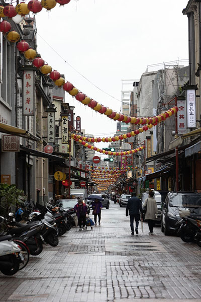 Lanterns hanging over Dihua Street | Dihua Street | Taiwan