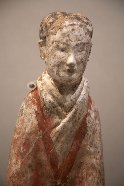 Foto van Detail of delicate sculpture of female figureTaipei - Taiwan