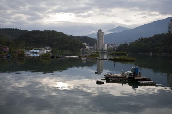 Picture of Early morning on the water of an inlet of Sun Moon Lake at Shuishe Village