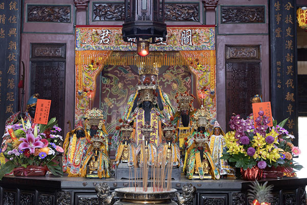 Picture of Richly decorated altar in the Grand Mazu temple in Tainan - Taiwan - Asia