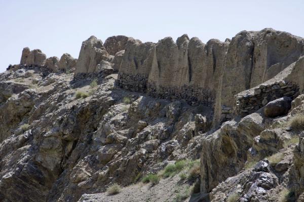 Picture of Khakha fortress built right on top of the rocksNamadguti - Tajikistan
