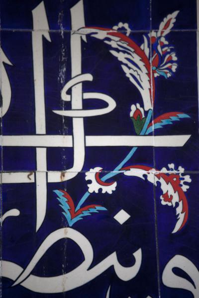 Picture of Detail of tiles outside the Tiled Mosque or Çinili Camii