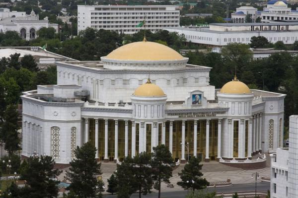 Theatre seen from the Arch of Neutrality | Boog van Neutraliteit | Turkmenistan