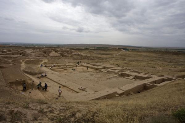 Picture of Archeologists at work at the ancient settlement of Nisa - Turkmenistan - Asia