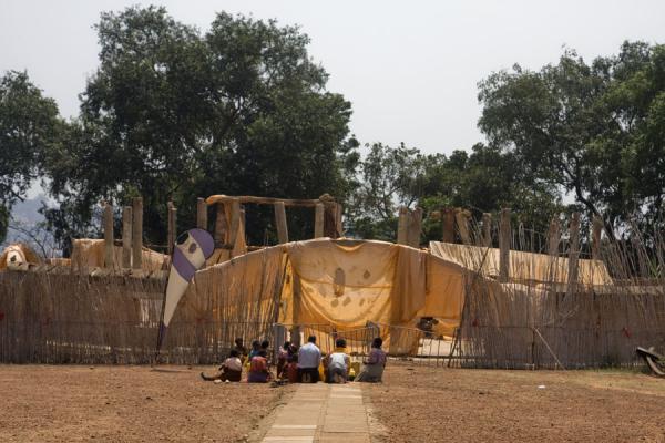 Picture of Kasubi Tombs (Uganda): The ruins of the Muzibu Azaala Mpanga, the main building of the Kasubi Tombs