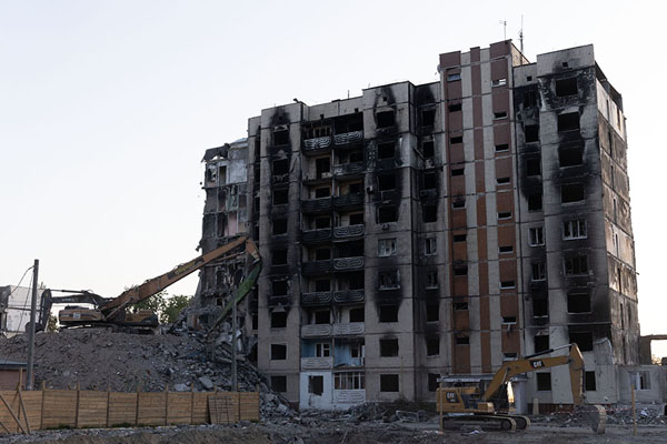 Foto van Rubble and destruction in IrpinIrpin - Oekraïne