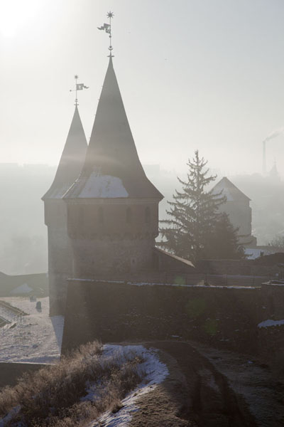 Picture of Early morning on a wintery day at the fortress of Kamyanets-Podilsky - Ukraine - Europe