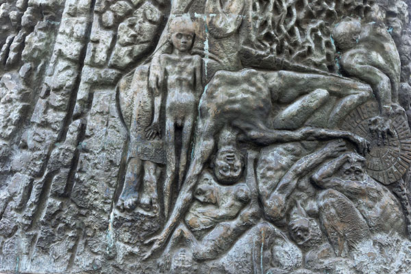 Picture of Close-up of a stele at the Shevchenko statue in Lviv - Ukraine - Europe