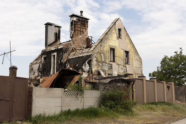 House destroyed by the Russian invaders | Saltivka | Oekraïne