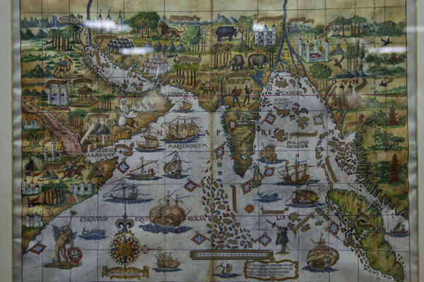 Old map showing the Indian Ocean | Al Ain National Museum | Emirati Arabi Uniti