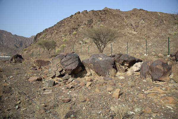 The area where petroglyphs are supposedly found in Nahwa | Madha Nahwa Enclave | Verenigde Arabische Emiraten
