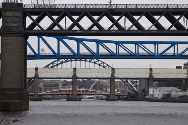 Picture of Bridges of Newcastle seen in a row