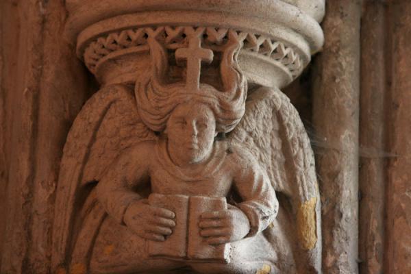 Angel with book: sculpture in Rosslyn Chapel | Rosslyn Chapel | United Kingdom