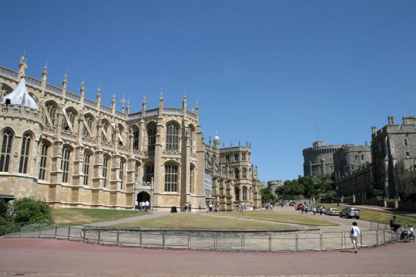 Picture of St. George Chapel with Windsor Castle in the background