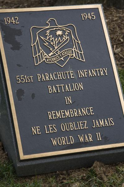 Picture of One of the many plaques at Arlington for World War II