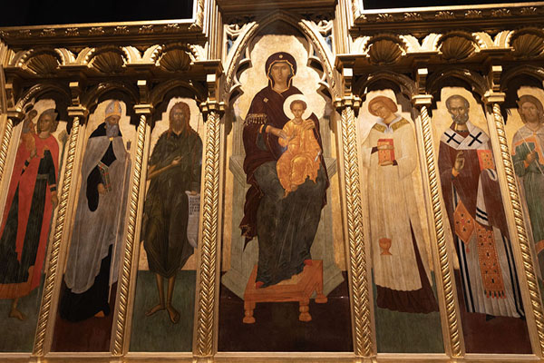 Foto di Religious panel with paintings in the Museum of Fine ArtsBoston - Stati Uniti