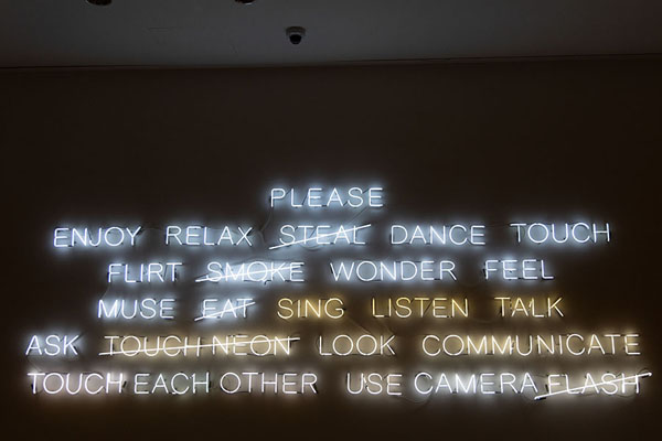 Picture of Message on a wall in the Museum of Fine Arts in BostonBoston - United States