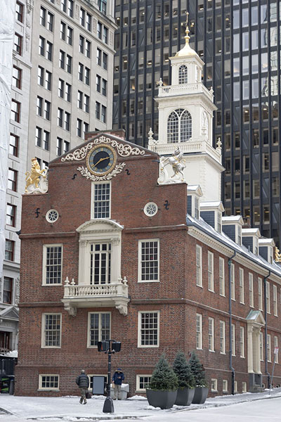 Photo de The Old State House on Washington Street in BostonBoston - les Etats-Unis