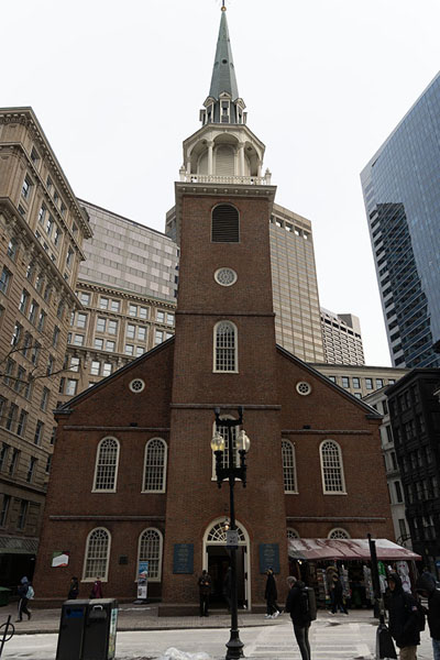 Photo de Old South Meeting House on Washigton Street, where the Boston Tea Party originatedBoston - les Etats-Unis