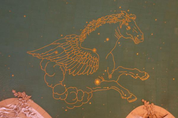 Picture of Grand Central Terminal: one of the painted figures on the ceiling of the central hall