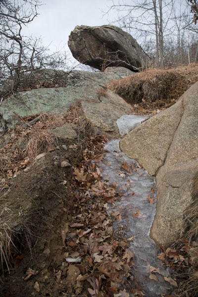 Picture of Hudson Highlands (United States): Rock formation on the Breakneck Ridge Trail