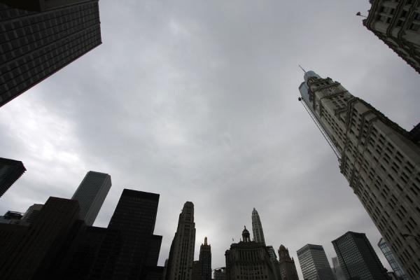 Picture of Skyline at the southern end of Michigan Avenue, Chicago Tribune tower on the left