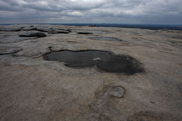 Picture of The summit of Stone Mountain with small pools