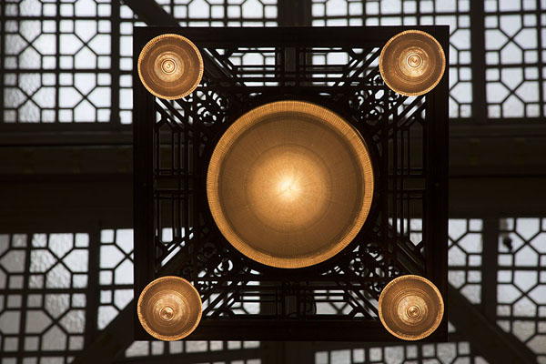Picture of Looking up at a chandelier in the court of The Rookery