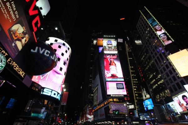 Picture of Times Square is defined by, and would not be the same without, advertising