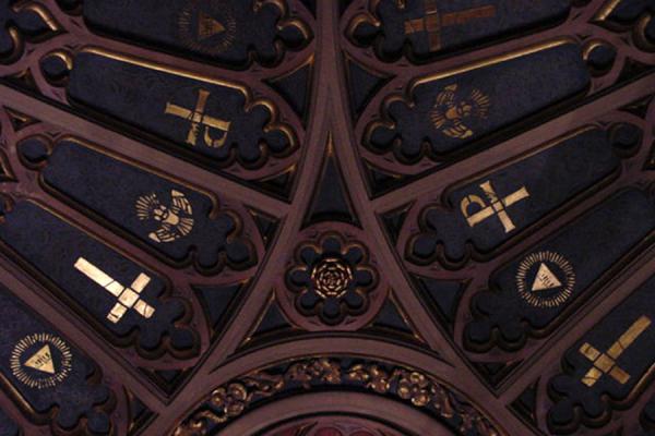 Ceiling of the entrance | Manhattan Trinity Church | United States