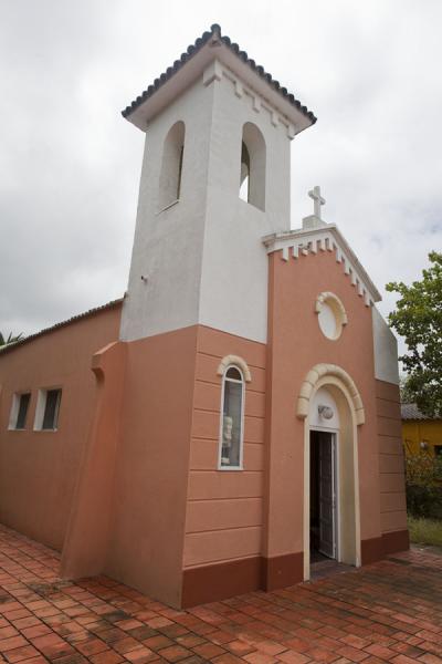 Picture of La Pedrera (Uruguay): Small church with bell tower in La Pedrera