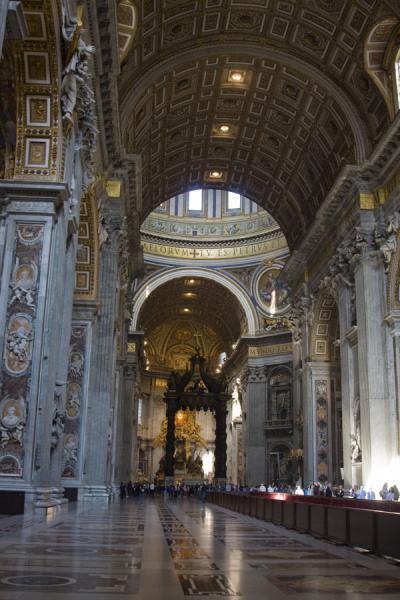 The main nave of Saint Peters basilica | Saint Peters Basilica | Vatican City