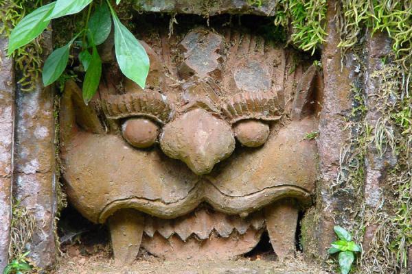 One of the surviving stone carved religious symbols | My Son Temples | Vietnam