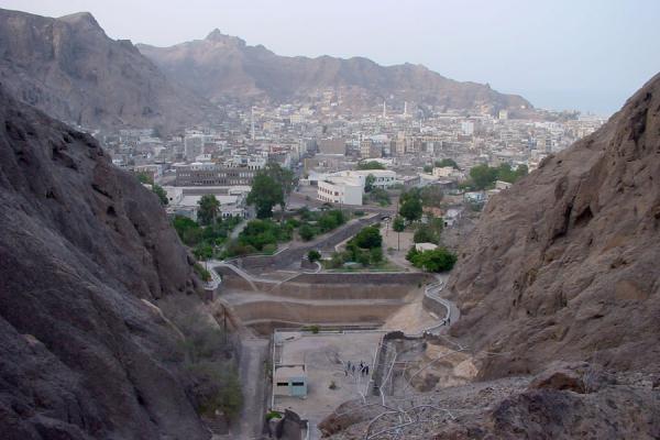 Picture of Crater (Yemen): Crater and first Playfield Tank seen from above