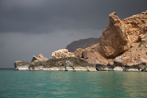 Picture of Yemen (Western coastline of Socotra with dark clouds behind)